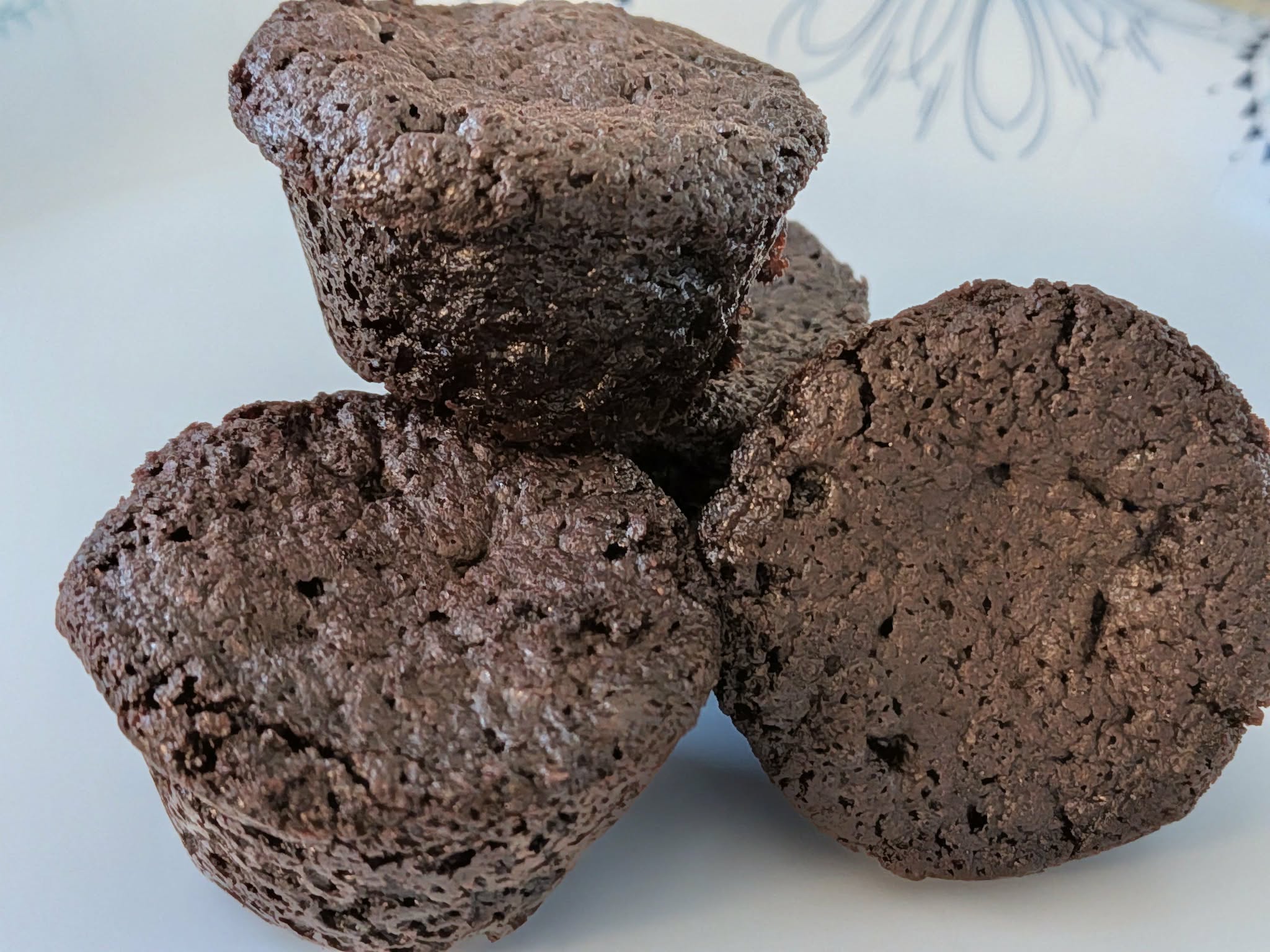 A stack of fudgy homemade brownies